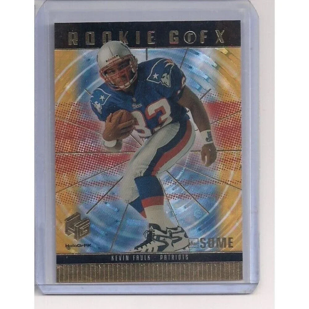 1999 Upper Deck HoloGrFX AuSome Gold Kevin Faulk RC New England Patriots